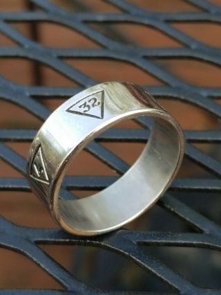 Vintage Masonic Freemason Shriners Ring 32 Degree