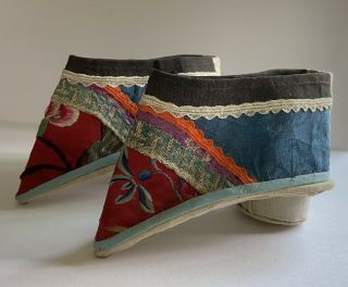 Circa 1910 Chinese Lotus Slippers Foot Binding Shoes