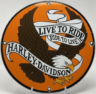 Vintage Harley Davidson Porcelain Sign,  Gas Oil,  Pin Up,  Spark Plug,  Indian