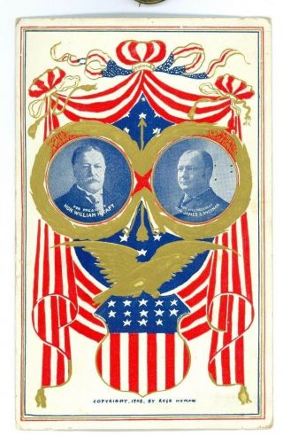 Vintage 1908 William H.  Taft Presidential Campaign Postcard