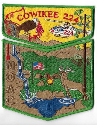 Oa 224 Cowikee Noac Bsa Flap Set Green Bdr Alabama - Florida Dothan,  Al [nan - 778]