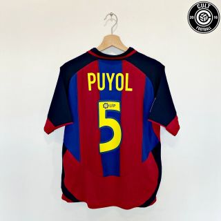 2003/04 Puyol 5 Barcelona Vintage Nike Home Football Shirt Jersey (s)