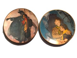 Bsa Norman Rockwell 8 1/2 Commemorative Boy Scout Plates