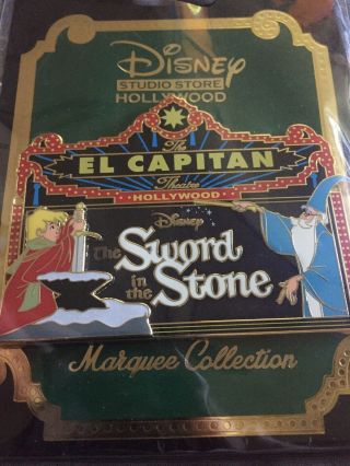 Disney D23 Expo 2019 DSSH DSF El Capitan Theatre Marquee Sword in the Stone Pin 2