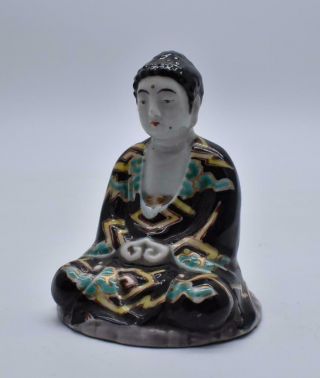 Antique 19thc Japanese Meiji Porcelain Figure Of Buddha