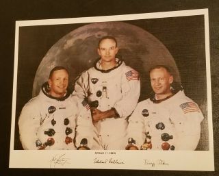 Vintage Nasa Apollo 11 Photograph Of The Crew