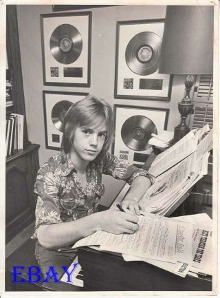 Shaun Cassidy At A Piano Candid Vintage Photo