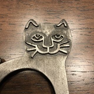 Metzke Pewter Cat Picture Photo Frame 1979