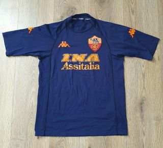 Vintage Kappa As Roma Away Football Shirt Medium 00/01