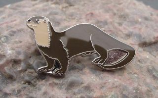 Cuddly American Otter Aquatic Furry Cute Water Mammal Protection Pin Badge