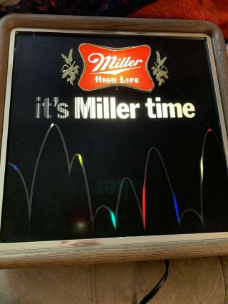 Vintage 1985 Miller High Life Bouncing Ball Motion Sign Made The American Way