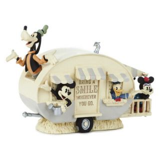 Walt Disney Mickey Mouse Mini Goofy Donald Duck Camper Hallmark Figurine