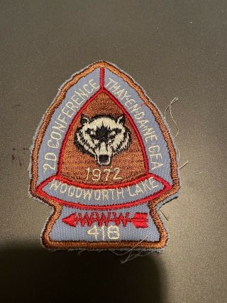 Boy Scout Oa Area 2d Conclave Patch 1972 Woodworth Lake - Lodge 418 Ny