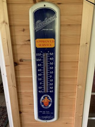 Vintage 1949 Packard Car Metal Thermometer Large 38” Soda,  Oil,  Gas,  Farm