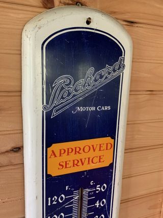 Vintage 1949 Packard Car Metal Thermometer Large 38” Soda,  Oil,  Gas,  Farm 2