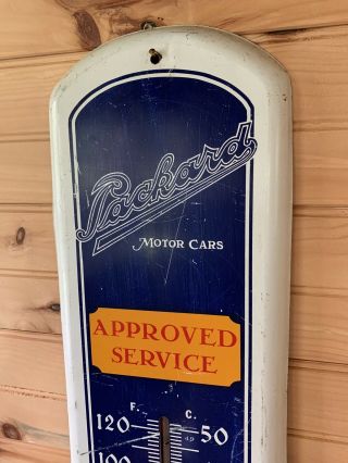 Vintage 1949 Packard Car Metal Thermometer Large 38” Soda,  Oil,  Gas,  Farm 3