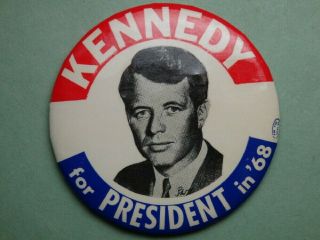 Robert F Kennedy Rfk Bobby 1968 For President Pinback Button Pin Badge Afl Cio