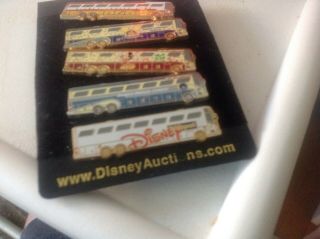 Disney Pin Old Magical Express Bus Rare Plus 4 Others