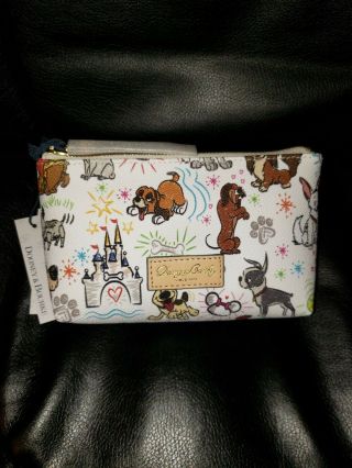 Disney Dogs Sketch Paw Prints Cosmetic Bag 2020 Dooney & Bourke Stitch