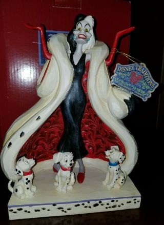 Disney Traditions Jim Shore Cruella Devil 101 Dalmation Figurine Disney Showcase