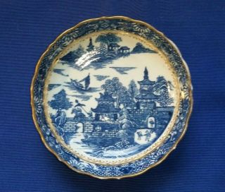 Antique Early 19th Century Chinese Export Porcelain Blue And White Bowl,  Canton