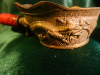 Antique Chinese Silk Iron with Cinnabar handle 2