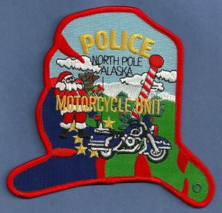 North Pole Alaska Police Motorcycle Unit Patch