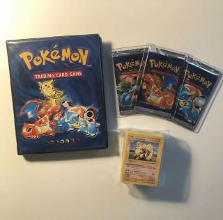 Vintage Pokémon Binder With Holos/ First Edition/ Shadowless And Spanish Base.