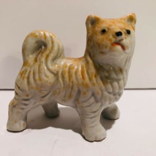 Vintage Porcelain Akita Dog Figurine Made In Japan