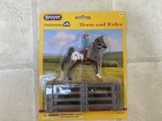 Breyer Stablemate Western Horse And Rider 6200 Appaloosa American Saddlebred