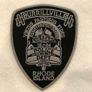 Burrillville Rhode Island Ri Police Patch Tactical Subdued