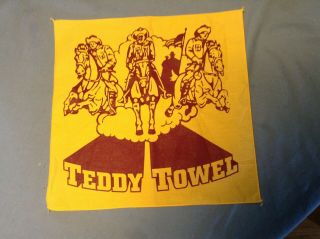 Vtg Theodore Teddy Roosevelt T R Rough Rider Rare Bandanna Scarf Teddy Towel