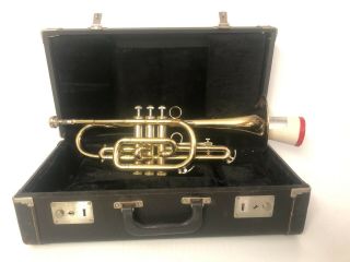 Vintage Vincent Bach " Mercedes Ii " Trumpet W Case & Mouthpiece - Smooth Valves