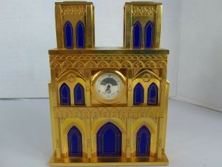 Bulova Miniature Brass Disney The Hunchback Of Notre Dame Music Box Clock 1996