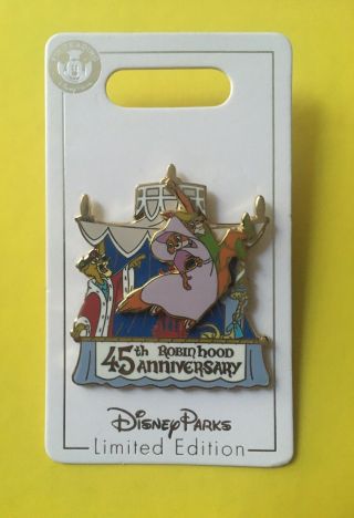 Disney Robin Hood 45th Anniversary Slider Pin Le 2000 Rare