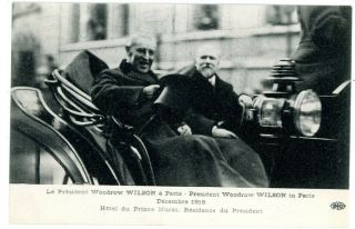 Paris France - Three Different Views Of President Woodrow Wilson - 3 Postcards Wwi