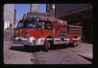Chicago Il E42 1972 American La France Pumper Fire Apparatus Slide