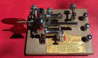 Vintage Vibroplex Vibrokeyer Standard Telegraph Morse Key Bug 259583 Ham Radio