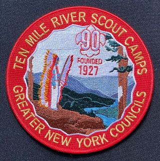 Ten Mile River,  Greater York Councils,  Back Patch,  Tmr 90 Anniversary,  Gnyc