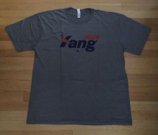 Andrew Yang Math Gang Official 2020 President Campaign T Shirt Grey Size Xl