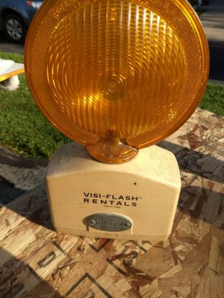Dietz Vintage Amber Construction & Safety Barricade Warning Light
