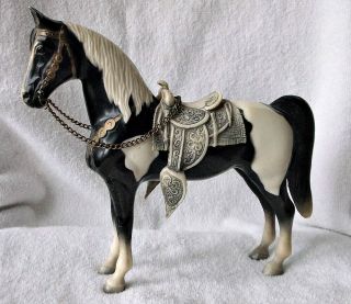 1960s Breyer Pinto Western Pony Wsaddle Reins Gold Color Bridle Breast Collar 41