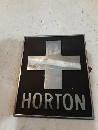 Horton Ambulance Fire Truck Emblem Insignia Name Plate Sign Logo