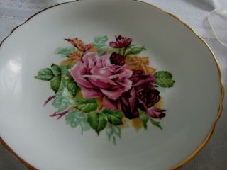 Vintage Paragon Double Warrant Tea Cup and Saucer cabbage roses 3