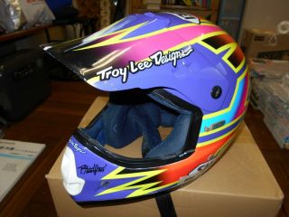 Vintage Shoei Motocross Helmet Troy Lee Vf - X Damon Bradshaw