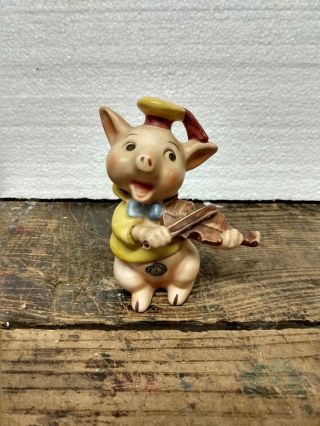 Vintage Walt Disney Character Porky Pig Porcelain Ceramic Figurine Germany