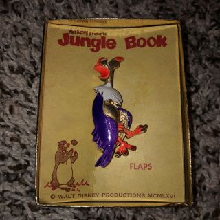 Vintage Jungle Book Flaps Vulture Pin Brooch - 1966 Walt Disney Productions