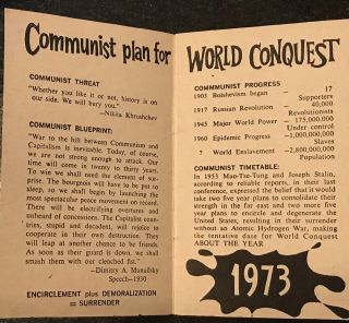 WHAT CAN I DO ? TO COMBAT COMMUNISM VINTAGE Very rare 1960’s BOOKLET 3