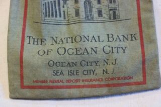 Vintage Canvas Bank Bag National Bank Of Ocean City Nj Sea Isle City Nj