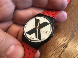 Vtg 1987 Swatch Watch X - Rated AG1987 Not Parts Repair 3